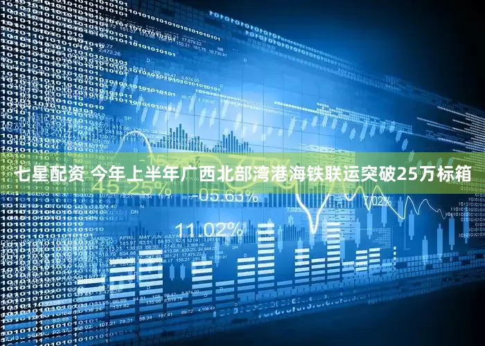 七星配资 今年上半年广西北部湾港海铁联运突破25万标箱