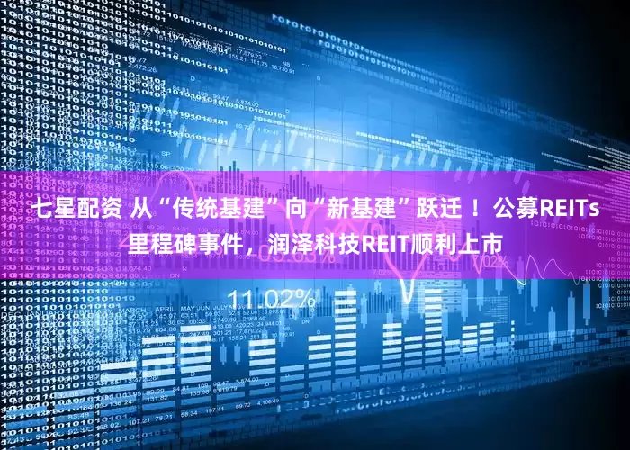 七星配资 从“传统基建”向“新基建”跃迁 ！公募REITs里程碑事件，润泽科技REIT顺利上市