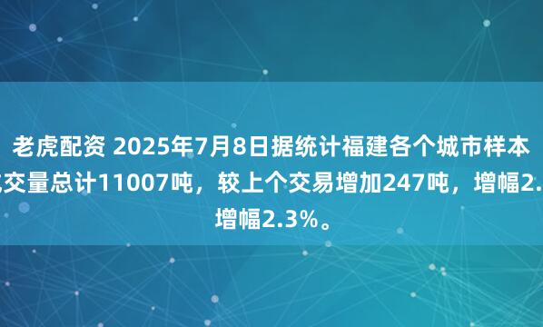 老虎配资 2025年7月8日据统计福建各个城市样本库成交量总计11007吨，较上个交易增加247吨，增幅2.3%。
